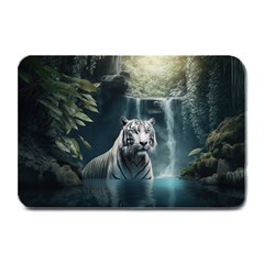 Tiger White Tiger Nature Forest Plate Mats by Jancukart