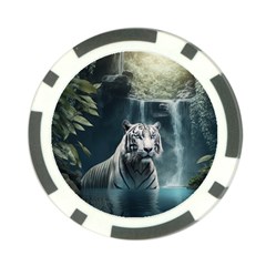 Tiger White Tiger Nature Forest Poker Chip Card Guard