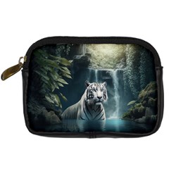 Tiger White Tiger Nature Forest Digital Camera Leather Case