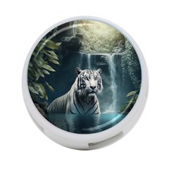 Tiger White Tiger Nature Forest 4-port Usb Hub (one Side)