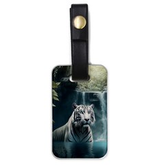 Tiger White Tiger Nature Forest Luggage Tag (one Side)