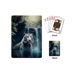 Tiger White Tiger Nature Forest Playing Cards Single Design (mini)