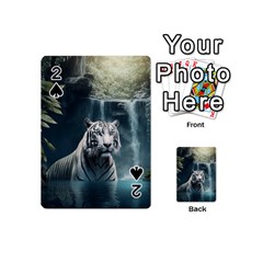 Tiger White Tiger Nature Forest Playing Cards 54 Designs (mini)