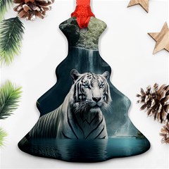 Tiger White Tiger Nature Forest Ornament (christmas Tree)  by Jancukart