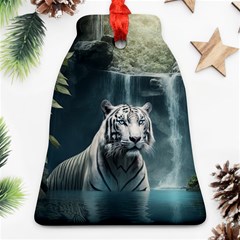 Tiger White Tiger Nature Forest Bell Ornament (two Sides)