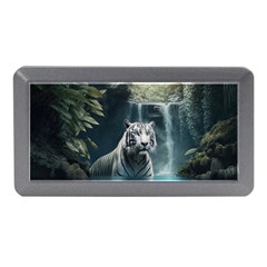 Tiger White Tiger Nature Forest Memory Card Reader (mini) by Jancukart