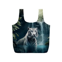 Tiger White Tiger Nature Forest Full Print Recycle Bag (s) by Jancukart