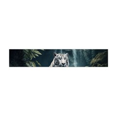 Tiger White Tiger Nature Forest Premium Plush Fleece Scarf (mini)