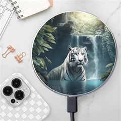 Tiger White Tiger Nature Forest Wireless Fast Charger(white) by Jancukart