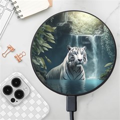 Tiger White Tiger Nature Forest Wireless Fast Charger(black) by Jancukart