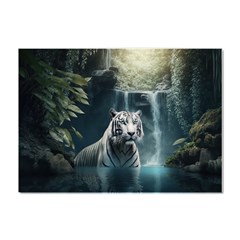 Tiger White Tiger Nature Forest Crystal Sticker (a4) by Jancukart