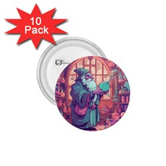 Fantasy Magic Magical Wizard 1 75  Buttons (10 Pack) by Jancukart