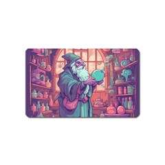 Fantasy Magic Magical Wizard Magnet (name Card) by Jancukart