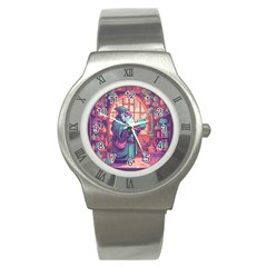 Fantasy Magic Magical Wizard Stainless Steel Watch