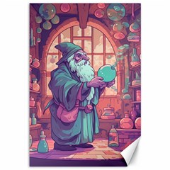 Fantasy Magic Magical Wizard Canvas 12  X 18 