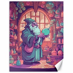 Fantasy Magic Magical Wizard Canvas 18  X 24 