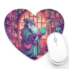 Fantasy Magic Magical Wizard Heart Mousepad