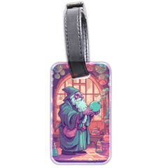 Fantasy Magic Magical Wizard Luggage Tag (two Sides) by Jancukart