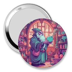 Fantasy Magic Magical Wizard 3  Handbag Mirrors