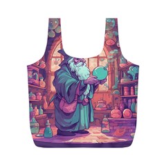 Fantasy Magic Magical Wizard Full Print Recycle Bag (m)