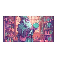 Fantasy Magic Magical Wizard Satin Wrap 35  X 70 