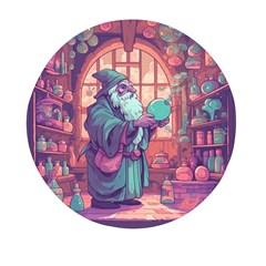 Fantasy Magic Magical Wizard Mini Round Pill Box by Jancukart