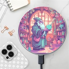 Fantasy Magic Magical Wizard Wireless Fast Charger(white) by Jancukart