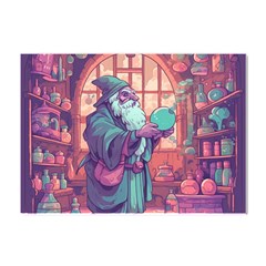 Fantasy Magic Magical Wizard Crystal Sticker (a4)