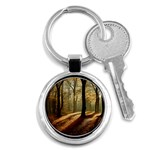 Autumn Nature Woodland Woods Trees Key Chain (Round) Front