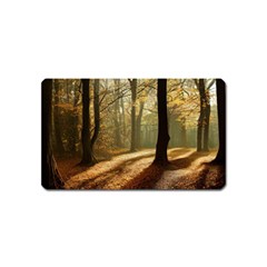 Autumn Nature Woodland Woods Trees Magnet (name Card) by Jancukart