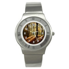 Autumn Nature Woodland Woods Trees Stainless Steel Watch