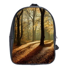 Autumn Nature Woodland Woods Trees School Bag (Large)