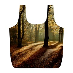 Autumn Nature Woodland Woods Trees Full Print Recycle Bag (L)