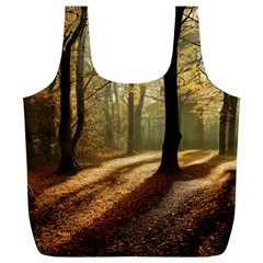 Autumn Nature Woodland Woods Trees Full Print Recycle Bag (XL)