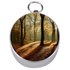 Autumn Nature Woodland Woods Trees Silver Compasses by Jancukart