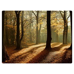 Autumn Nature Woodland Woods Trees One Side Premium Plush Fleece Blanket (extra Small) by Jancukart