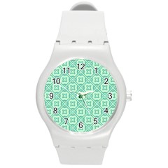 Pattern 9 Round Plastic Sport Watch (m) by GardenOfOphir