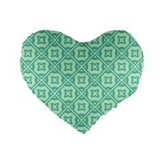 Pattern 9 Standard 16  Premium Flano Heart Shape Cushions by GardenOfOphir