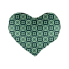 Pattern 8 Standard 16  Premium Flano Heart Shape Cushions by GardenOfOphir