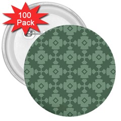 Sophisticated Pattern 3  Buttons (100 Pack)  by GardenOfOphir