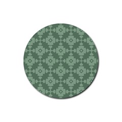 Sophisticated Pattern Rubber Coaster (round) by GardenOfOphir