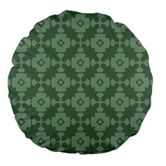 Sophisticated Pattern Large 18  Premium Flano Round Cushions by GardenOfOphir