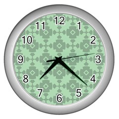 Pattern Wall Clock (silver) by GardenOfOphir