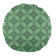 Pattern Large 18  Premium Flano Round Cushions by GardenOfOphir