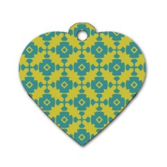 Pattern 4 Dog Tag Heart (two Sides) by GardenOfOphir