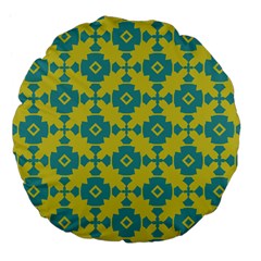 Pattern 4 Large 18  Premium Flano Round Cushions by GardenOfOphir