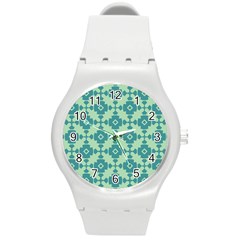 Pattern 3 Round Plastic Sport Watch (m) by GardenOfOphir