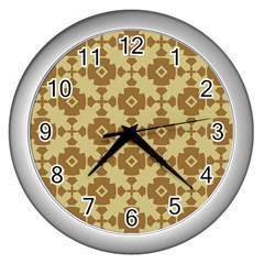 Pattern 6 Wall Clock (silver) by GardenOfOphir