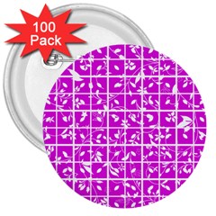 Pattern 8 3  Buttons (100 Pack)  by GardenOfOphir