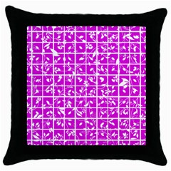 Pattern 8 Throw Pillow Case (black) by GardenOfOphir